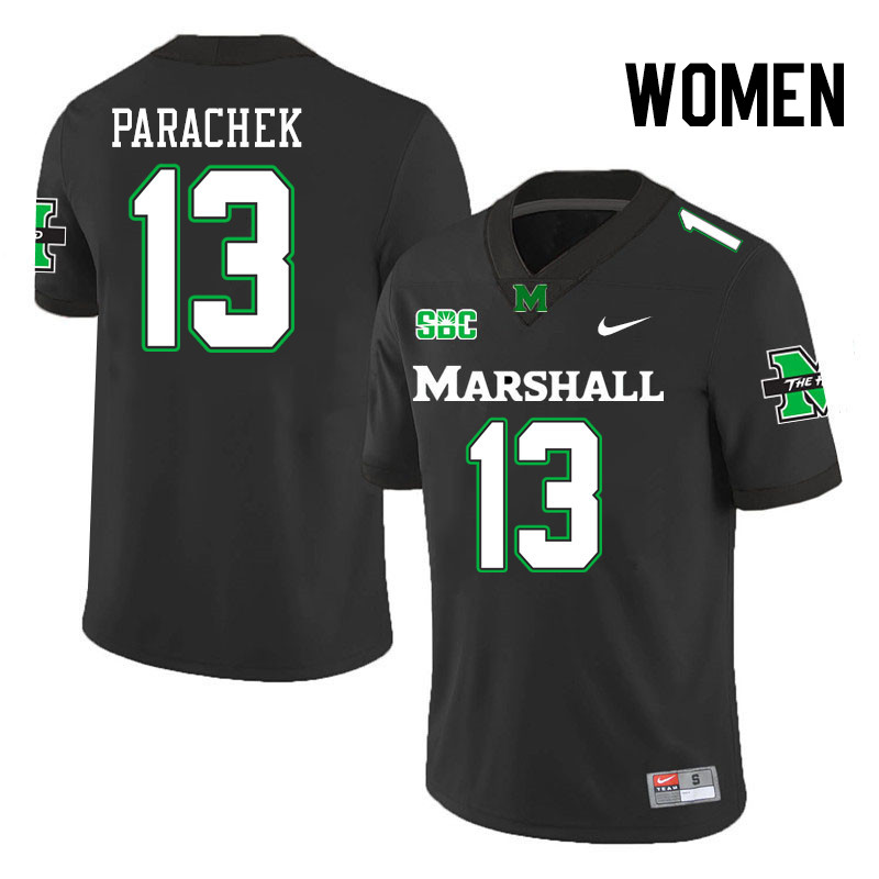 Women #13 Colin Parachek Marshall Thundering Herd SBC Conference College Football Jerseys Stitched-B